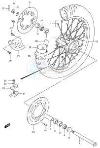 RM125 (E2) drawing REAR WHEEL (MODEL Y)