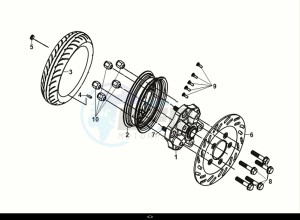 FIDDLE IV 125 (XG12W1-IT) (M0) drawing REAR WHEEL