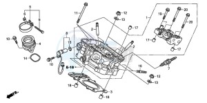 XL700V drawing REAR CYLINDER HEAD