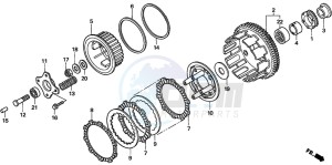 CBF600S drawing CLUTCH (CBF600S6/SA6/N6/NA6)