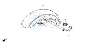 VT1100C drawing FRONT FENDER (VT1100C2)