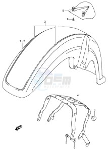 VL800 (E2) VOLUSIA drawing FRONT FENDER (MODEL K2)