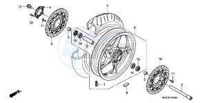 VFR1200FDB drawing FRONT WHEEL