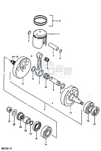 RM125 1983 drawing CRANKSHAFT