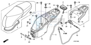 PES125R9 UK - (E / MKH STC) drawing SEAT/LUGGAGE BOX