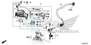 MSX125E MSX125 UK - (E) drawing THROTTLE BODY