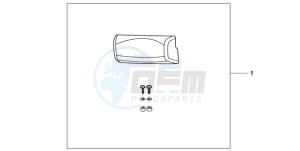 XL700V9 Europe Direct - (ED / SPC) drawing TOP BOX PILLION PAD (TOP)