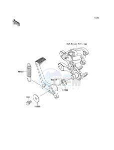 ZZR1400_ABS ZX1400FEF FR GB XX (EU ME A(FRICA) drawing Brake Pedal