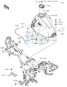 VERSYS-X 300 ABS KLE300CHF XX (EU ME A(FRICA) drawing Fuel Tank