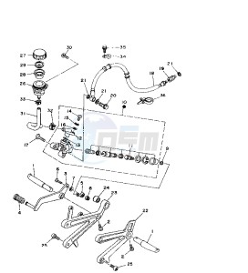 TZ 250 drawing STAND-FOOTREST