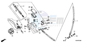 CRF450RB drawing FR. BRAKE MASTER CYLINDER