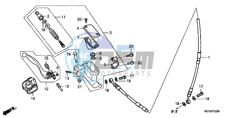 FR. BRAKE MASTER CYLINDER