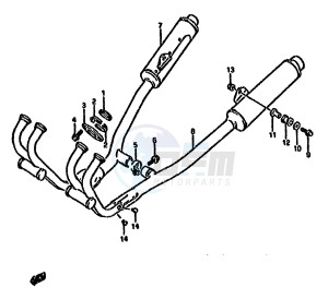 GSX750F (K-T) drawing MUFFLER