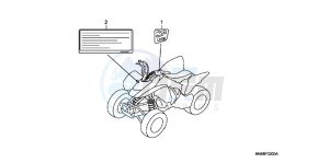 TRX250XC drawing CAUTION LABEL