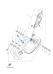 MT09A MT-09 ABS 900 (2DRA 2DRB) drawing EXHAUST