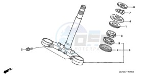 VFR800A9 UK - (E / ABS MME TWO) drawing STEERING STEM