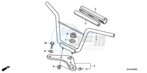 CRF50F9 Europe Direct - (ED) drawing HANDLE PIPE/TOP BRIDGE