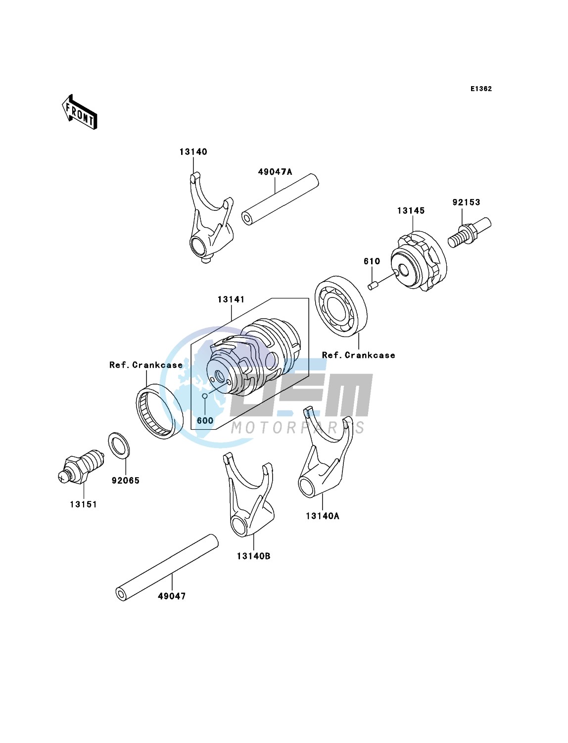 Gear Change Drum/Shift Fork(s)