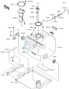 MULE PRO-DX KAF1000EHF EU drawing Fuel Tank