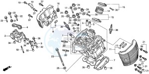 VT750C drawing CYLINDER HEAD (FRONT)