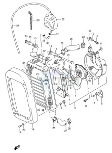 VS600GL (E2) INTRUDER drawing RADIATOR