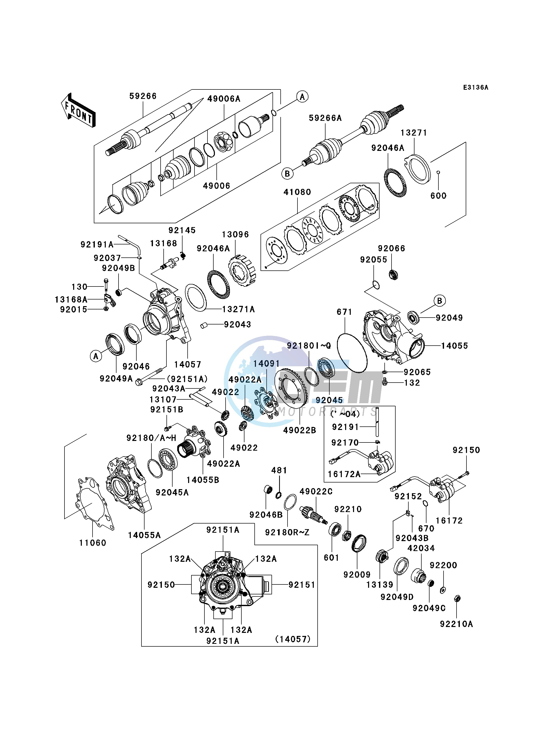 DRIVE SHAFT-FR -- C2_C3- -