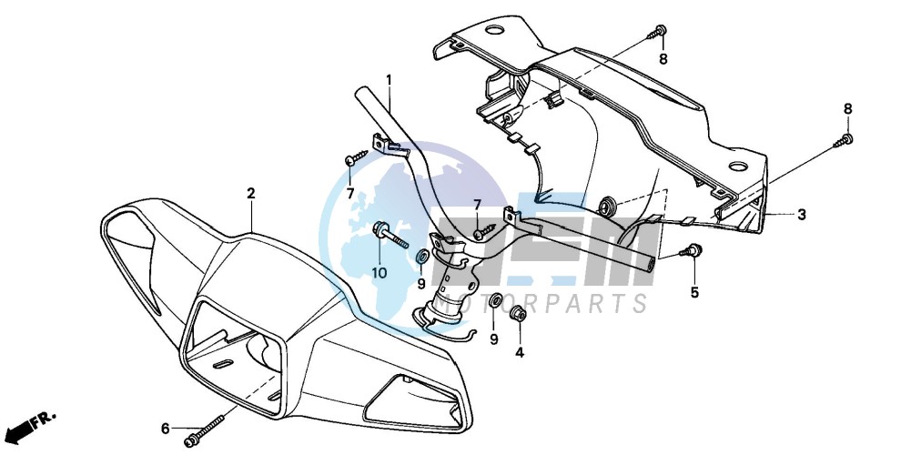 STEERING HANDLE/ HANDLE COVER (1)