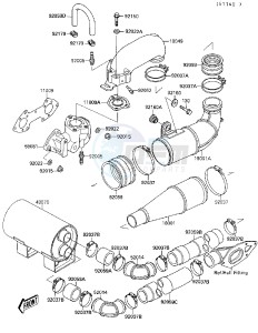 JS 650 A [650 SX] (A3-A4) [650 SX] drawing MUFFLER-- S- -