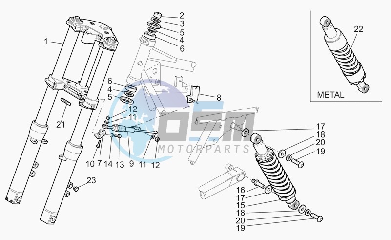 F.fork-r.shock absorber