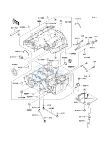 ZX 600 J [ZZR600] (J4) J4 drawing CRANKCASE