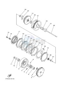 TT-R110E (B516 B517 B518 B518) drawing CLUTCH