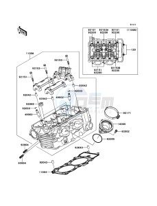 VERSYS KLE650A8F GB XX (EU ME A(FRICA) drawing Cylinder Head