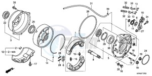 TRX420TMB TRX420 ED drawing REAR BRAKE PANEL