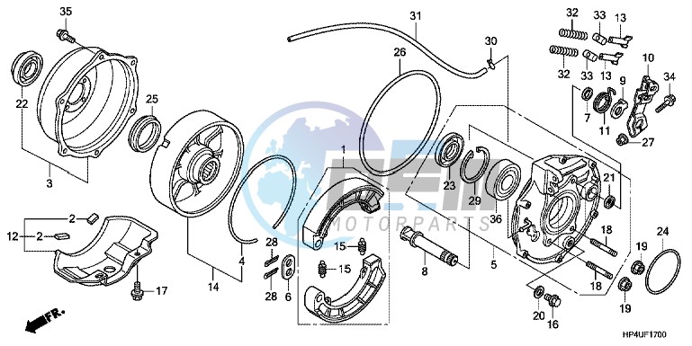 REAR BRAKE PANEL