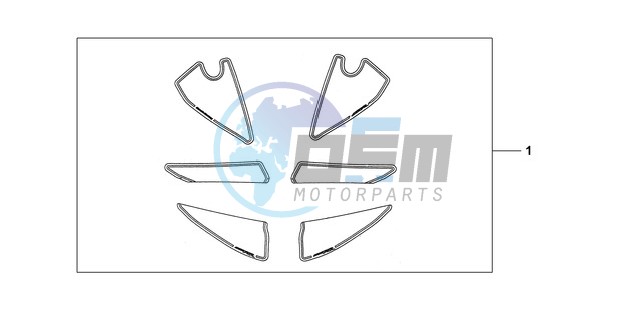 RACING STICKER WHITE BACKGROUND 'NUMBER PLATE STICKERS' WITH