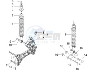 Runner 200 VXR 4t drawing Rear suspension - Shock absorbers