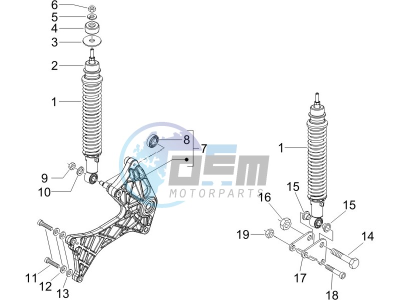 Rear suspension - Shock absorbers