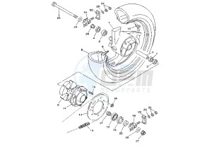 TDM 850 drawing REAR WHEEL