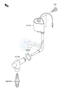 RM100 (E21) drawing IGNITION SYSTEM