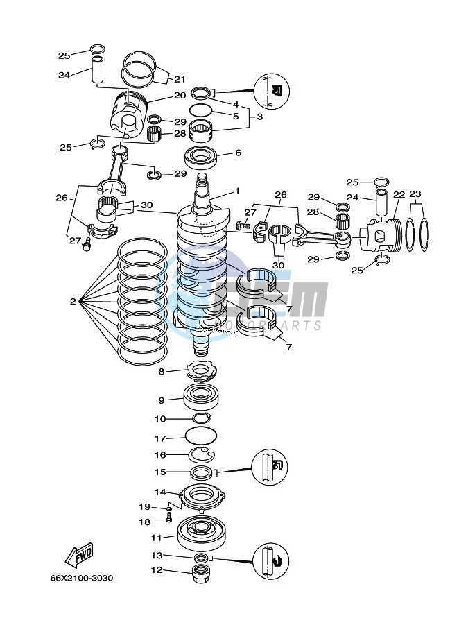 CRANKSHAFT--PISTON