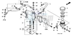 CBR1000RRB drawing REAR BRAKE MASTER CYLINDER (CBR1000RR)