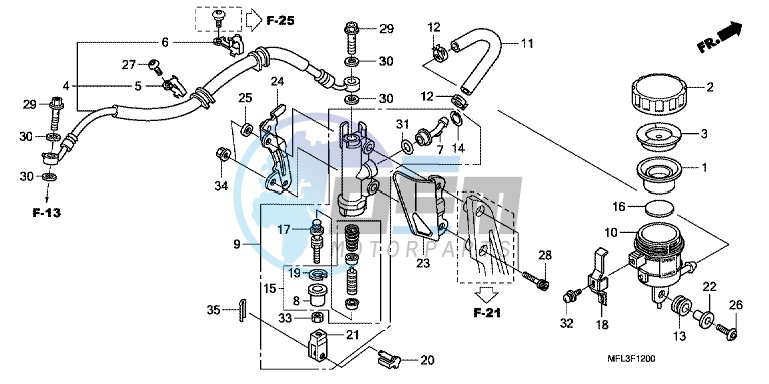 REAR BRAKE MASTER CYLINDER (CBR1000RR)