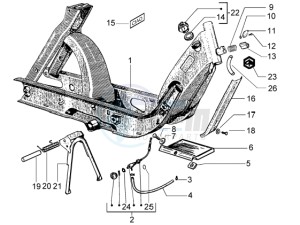 Ciao 50 Euro 1 drawing Chassis - Fuel cock - Dustcover