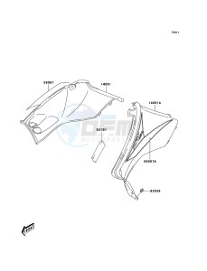 KFX400 KSF400A6F EU drawing Side Covers