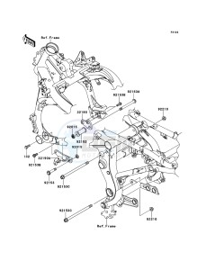 VERSYS KLE650A8F GB XX (EU ME A(FRICA) drawing Engine Mount