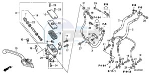 CBF1000T9 UK - (E / ABS MKH) drawing FR. BRAKE MASTER CYLINDER (CBF1000A/T/S)