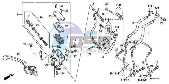 FR. BRAKE MASTER CYLINDER (CBF1000A/T/S)