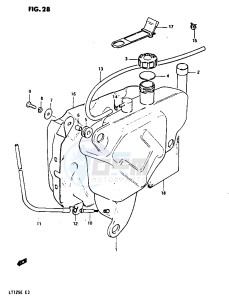 LT125 (E3) drawing FUEL TANK (MODEL D)