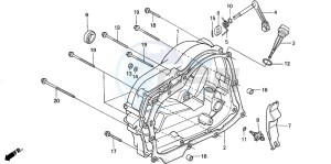 XR80R drawing RIGHT CRANKCASE COVER