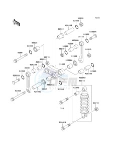 EX 250 F [NINJA 250R] (F15-F19) [NINJA 250R] drawing SUSPENSION_SHOCK ABSORBER